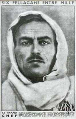Portrait de Lazhar Chraïti, « le grand chef » des fellaghas, magazine Radar 1954.